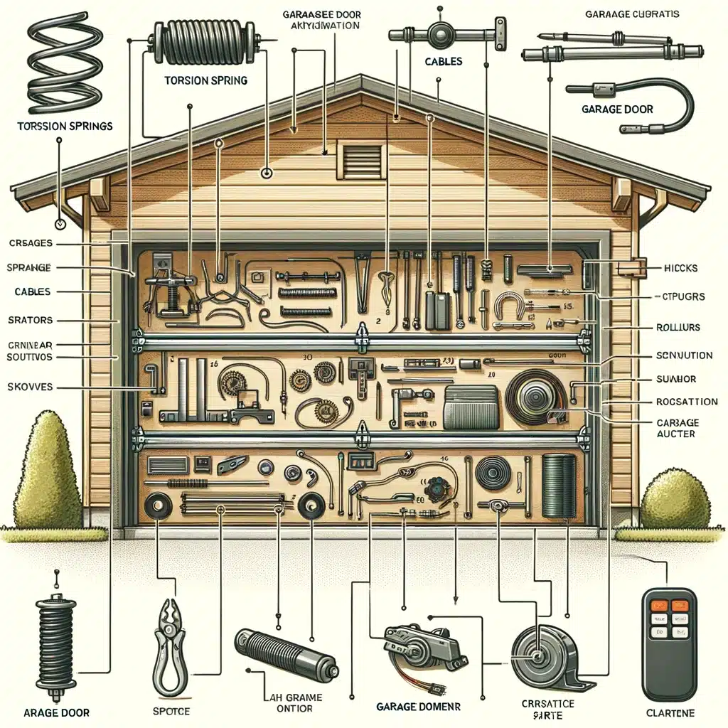 garage door parts diagram