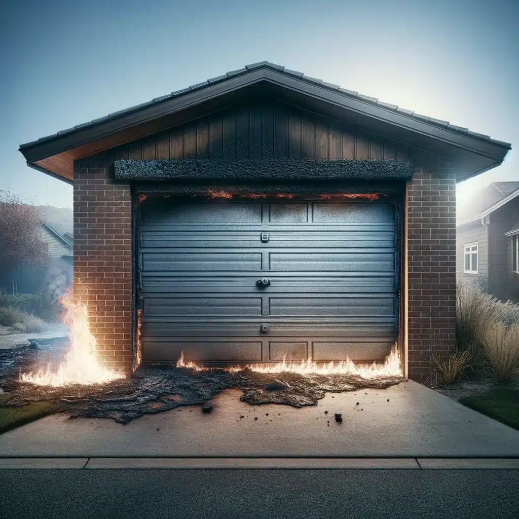 Fire-rated garage door