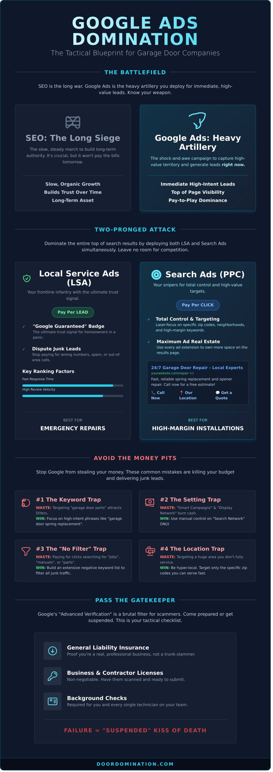 Google Ads for Garage Door Companies: The 2026 Blueprint for Total Market Domination - Infographic