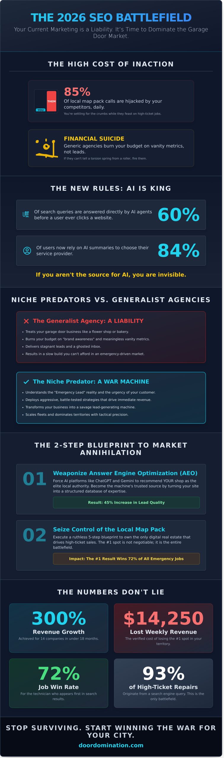 Garage Door Repair SEO Company: Dominate Your Market in 2026 - Infographic