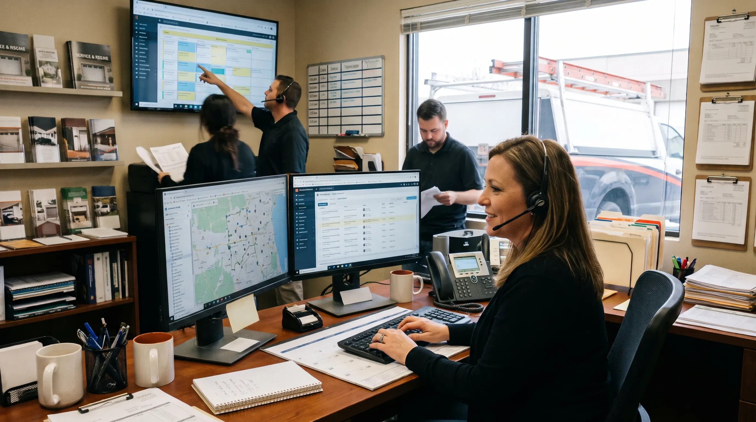 Garage door company taking calls